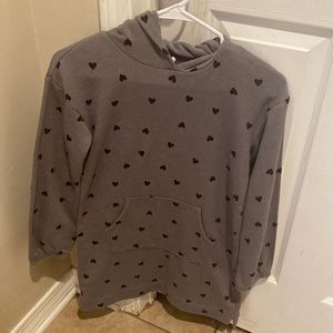 A old navy hoodie (grey hoodie with black hearts)